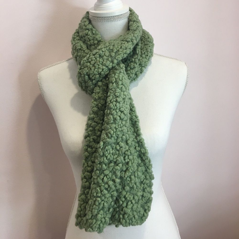 Chunky Sage Green Scarf